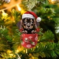 thumbnail image 4 of Christmas Cup Decoration Cute Dog Decoration Pendant Acrylic Flat Christmas Pendant Car Rearview Mirror Pendant Christmas Tree Decoration 2pcs, 4 of 6