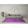 thumbnail image 3 of Ahgly Company Indoor Round Oriental Purple Industrial Area Rugs, 6' Round, 3 of 4