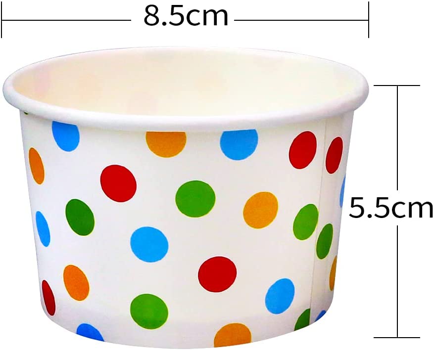 50 PCS Ice Cream Cup, Disposable Ice Cream Bucket, Sundae Cups, Frozen