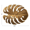 thumbnail image 2 of Creative Co-Op Antique Monstera Leaf Elegance, Gold, 2 of 5