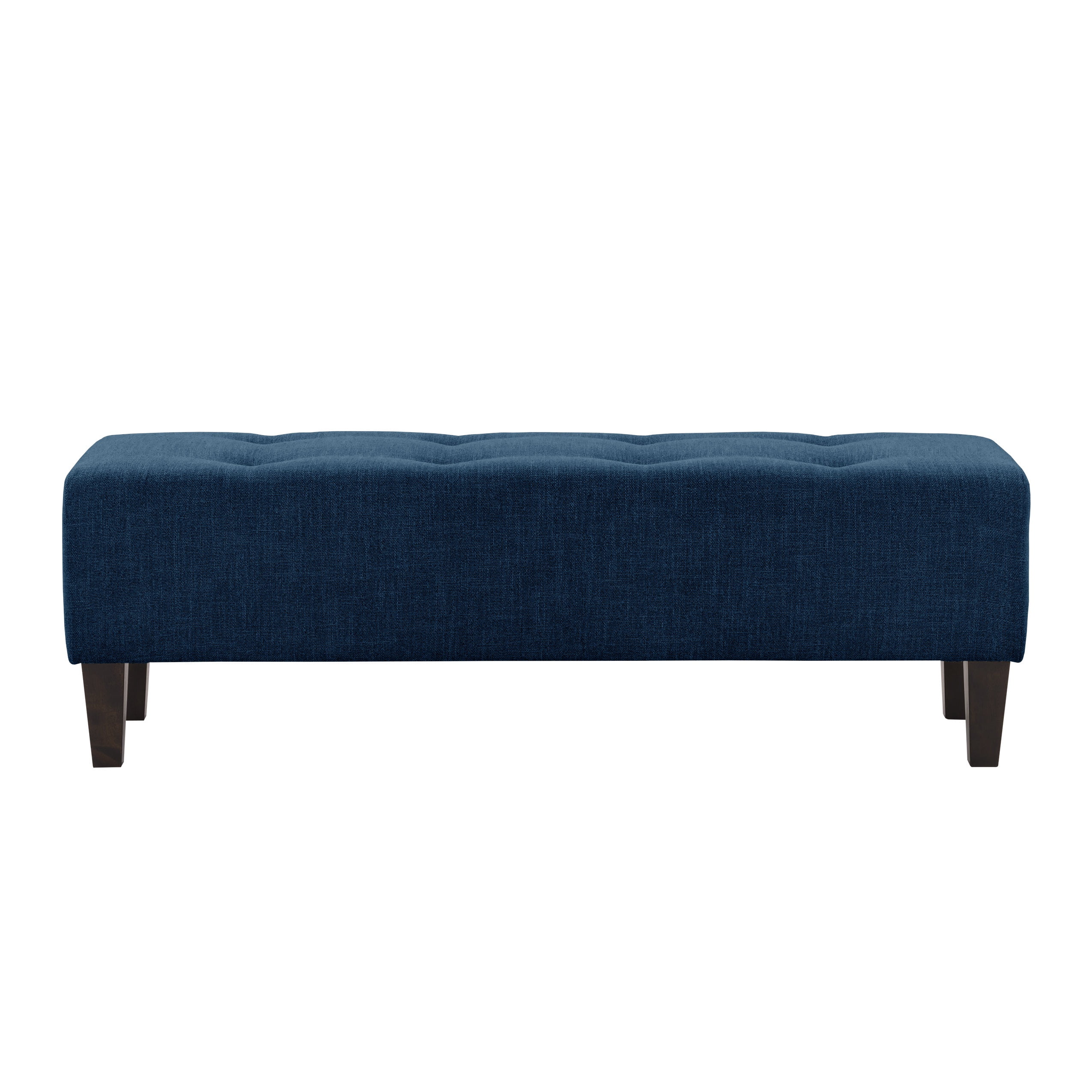 CorLiving Rosewell Fabric Button-Tufted Accent Bench with Wood Legs