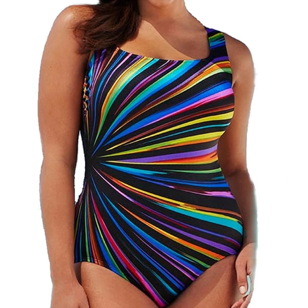 Amgra Womens One Piece Swimsuits Tummy Control Swimwear Backless U Neck Halter Bikini Bathing