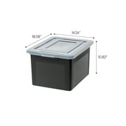 IRIS File Box File Organizer Plastic File Box for Letter/Legal File