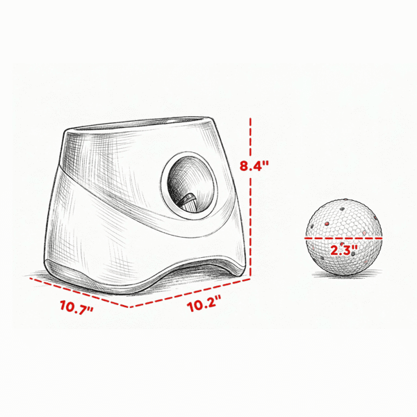 Automatic Dog Ball Launcher, 5 Balls Included, 3 Distance Settings (20/33/46 ft), for Small & Medium Dogs, Green
