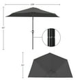 thumbnail image 5 of Pure Garden 9ft Half Umbrella for Balcony, Porch, or Deck, Gray, 5 of 9