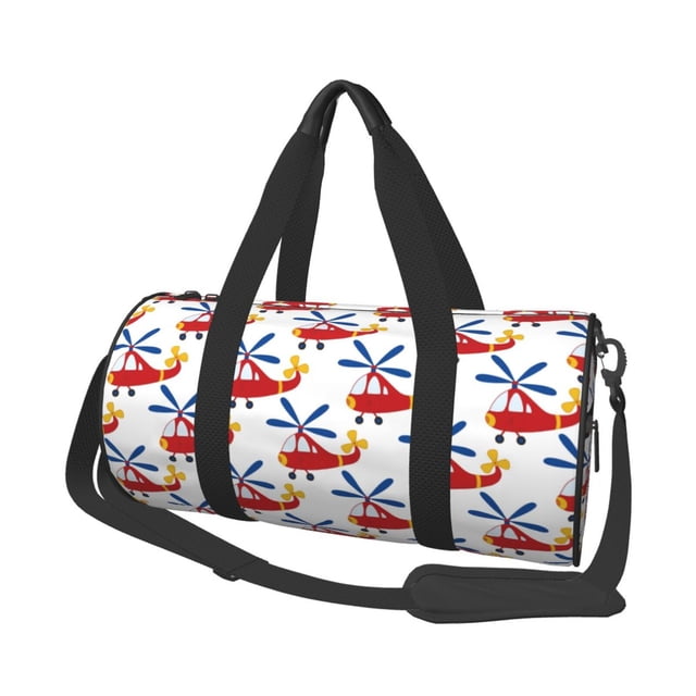Easygdp Cartoon Helicopter Bolsa de Viaje, Bolsa de Mano, Bolsa de Gimnasio, Bolsa de Equipaje para Viaje