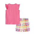 thumbnail image 2 of ATAIKU Toddler and Little Girls Pajamas Short Sleeve 100% Cotton Kids Pjs Cartoons Sleepwear Summer Clothes - Butterfly, 2 of 8