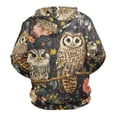 thumbnail image 2 of Vintage Owls and Flowers Men’s Hoodies Sweatshirt Fleece Jackets Long Sleeve Sweatshirts, 2 of 5