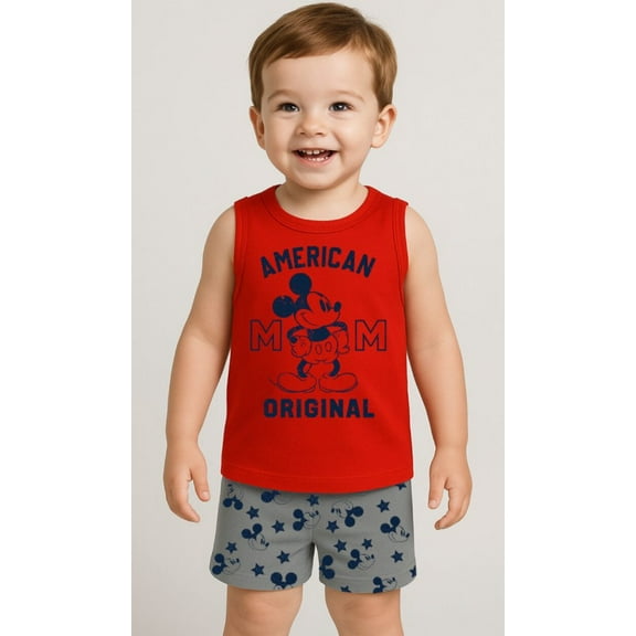 Disney Mickey Mouse Toddler 2 Piece Tank Set, 2T-4T (Boy's)