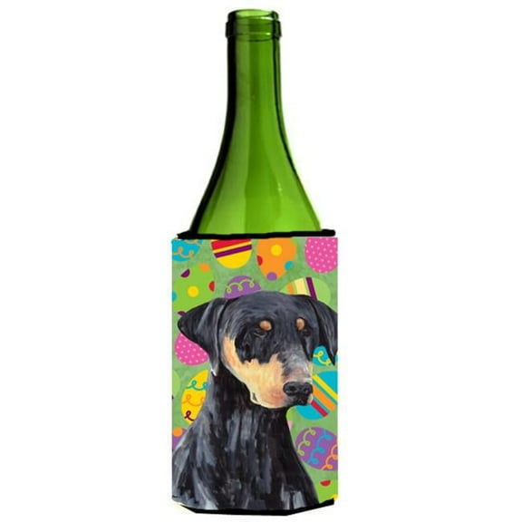 Doberman Easter Eggtravaganza Wine Bottle Hugger - 24 oz.
