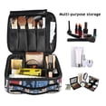 thumbnail image 2 of FORMRS Travel Makeup Bag Large Capacity Train Case Cosmetic Organizer with Adjustable Dividers, Black Cats and Hearts, 2 of 8
