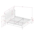 thumbnail image 2 of East West Furniture Granbury Engineered Wood King Platform Bed in Dark Brown, 2 of 7