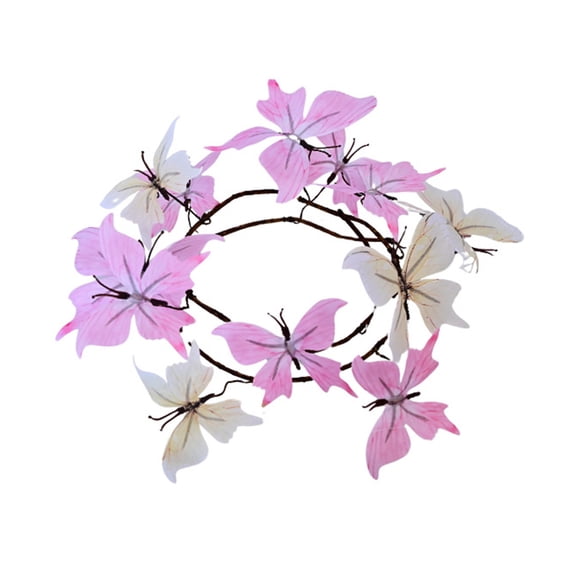 Artificial Butterfly Vine Garland 3ft Spring Faux Butterflies Decorative Rattan Plastic FButterfly Hanging Garlands for Indoor Outdoor Wedding Party Decor