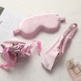 thumbnail image 1 of Banda para el cabello con máscara de seda artificial, bolsa de tela, máscara de ojos de almacenamiento de tres piezas, máscara de ojos para dormir, regalo, 1 of 5