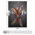 thumbnail image 2 of NIANHE Butterfly water reflection blanket, comfortable and soft, warm casual blanket, printed design, winter sofa dormitory home decoration, must-have travel product. Size is 30x40 inches., 2 of 5