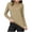Khaki, variant on Women's Thermal Shirts Comfy Warm Long Sleeve Mock Fleece Lined Tops Basic Slim Stretch Base Layer Tees