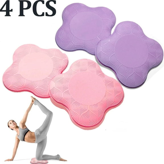 4 Packs Yoga Knee & Elbow Cushions - Yoga Knee Pads,Extra Thick Foam for Knees, Elbows, Wrists, Hands & Head - Pilates & Kneeling Pads - Support Foam Pads for Women & Men