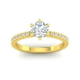 thumbnail image 1 of Certified 1.25 Carat TW Round Natural Diamond Engagement Rings in 14k Yellow Gold, 1 of 2