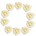 thumbnail image 1 of 10 piezas de cabezas de flores de peonía de seda para decoración del hogar, bodas y fiestas. crema, 1 of 9