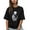 Black, variant on Women's Graphic T-Shirt White L Women's Tops Skeleton Holding A Cat Crew Neck Short Sleeve Shirts for Women