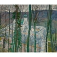 thumbnail image 2 of Stanisław Kamocki 17x15 Black Ornate Wood Framed Double Matted Museum Art Print Titled - View Over the Monastery in Czerna (circa 1908), 2 of 5
