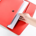 thumbnail image 4 of Waterproof Leather A4 Document Folder with Hand Strap for Office, School, Travel Storage and Tablet Protection, 4 of 6