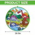 thumbnail image 2 of BESTSKY Darts Precision Crafted Dart Board,Clear Segmented Dartboard Design,Easy Setup Dart Accessories for Home and Office Fun,Dinosaur, 2 of 5