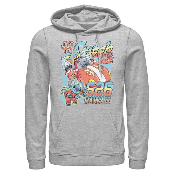 Mens Lilo & Stitch Hawaiian Galactic Race Lightweight Hoodie
