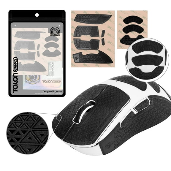 TALONGAMES Anti-Slip Grip Tape for Logitech G PRO X Superlight 2 DEX - Ultra Thin 0.5mm, Sweat Absorption(Black)