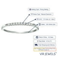 thumbnail image 3 of Vir Jewels 1/10 CTTW Petite Diamond Wedding Band in 10K White Gold Prong Set Size 6 Female Adult, 3 of 6