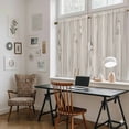 thumbnail image 5 of Farmhouse Vintage Kitchen Curtains 54 Inch Length, Summer Country Retro Wooden Grain Tiers Curtains for Bathroom Bedroom Cafe, Light Filtering Small Window Treatment Short Drapes 2 Panels 42"Wx54"L, 5 of 8