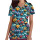 thumbnail image 1 of Fiudx Camisas para Mujer Blusa de Manga Corta con Cuello En V para Mujer, Uniforme de Trabajo, Impresión de Bolsillo, 1 of 3