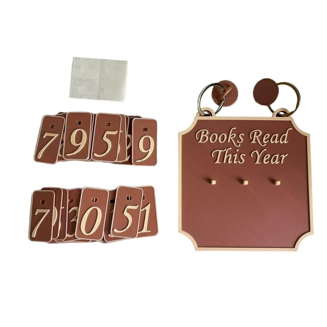 Injueey Letrero colgante de ABS para estantería que añade un toque literario a tu espacio. Letrero para leer libros. Decoración de libros Decoración del hogar marrón 30 marcas