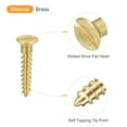 thumbnail image 4 of Uxcell 20Pack M4 x 25mm Brass Slotted Drive Flat Head Wood Screws Self Tapping Screw, 4 of 6