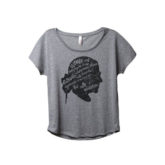 The Next Generation RBG Women's Fashion Slouchy Dolman T-Shirt Tee Heather Grey X-Large