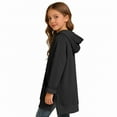 thumbnail image 5 of Ruyang Oversized Hoodie Dress for Girls Long Hooded Sweatshirt Dress Pocket Side Split Warm Casual Cozy Pullover Sweaters, 5 of 9
