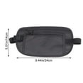 thumbnail image 2 of Travel Money Belt with Anti-Theft Zippered Pull Slim Travel Pouch to Protect Credit Cash, Passports, and Documents Exclusive Theft Protection, Black, 2 of 6