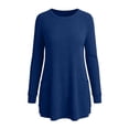 thumbnail image 5 of StSilkitty Loose Casual Sweater for Womens Solid Color Long Sleeve Crewneck Tunic Tops Lightweight Comfy Sweaters, 5 of 6