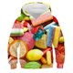 thumbnail image 3 of Sudadera con capucha con estampado de caramelos de colores, divertida sudadera con patatas fritas, jersey de macarrones para niños, camisetas de otoño, chándal informal, ropa para niños, 3 of 5