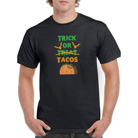Trick Or... Tacos T-Shirt Men -Smartprints Designs, Male 3X-Large