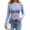 Light Blue, variant on Womens Summer Mesh Sheer Sparkly Top Glitter Star See Through Tops Tee Shirt Short Sleeve Concert Rave Outfits Black S