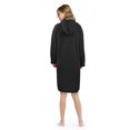 thumbnail image 4 of Flyingstar Woman Sweatshirt Dress, Casual Ladies Pullover, Juniors Hoodie Dress with Kangaroo Pocket, One Size, Black, 4 of 7