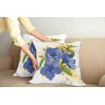 thumbnail image 2 of Ambesonne Tropical Throw Pillow Cover 2 Pack, Hibiscus Exotic Art, 16", Violet Blue Mustard, 2 of 5