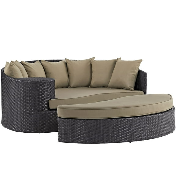 Ergode Convene Outdoor Patio Daybed - Espresso Mocha