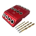 thumbnail image 3 of Drill Guide Jig Metal Handrail Puncher Gear Lag Screw Drilling Template Jig Red with Drill Bit, 3 of 8