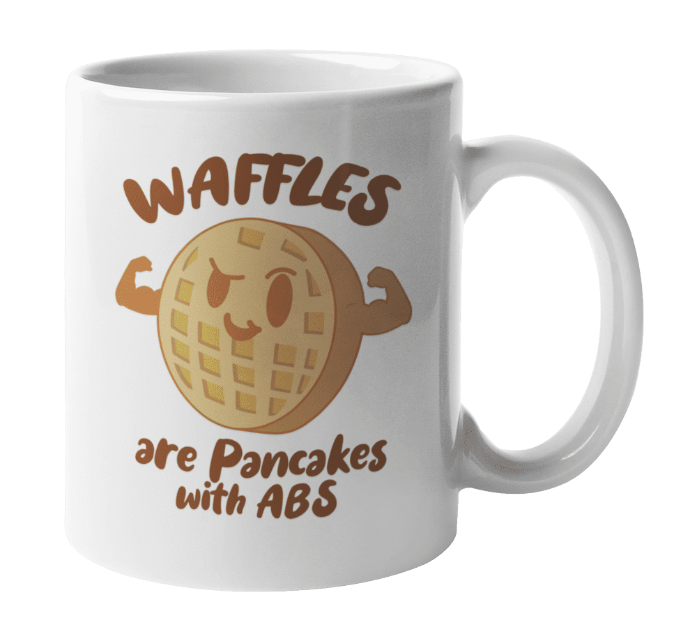 Waffles Are Pancakes With Abs Gym Goer Or Weight Lifter Coffee Tea Mug 11oz Walmart Com