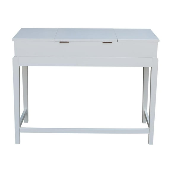 International Concepts Solid Wood Vanity Table  in White