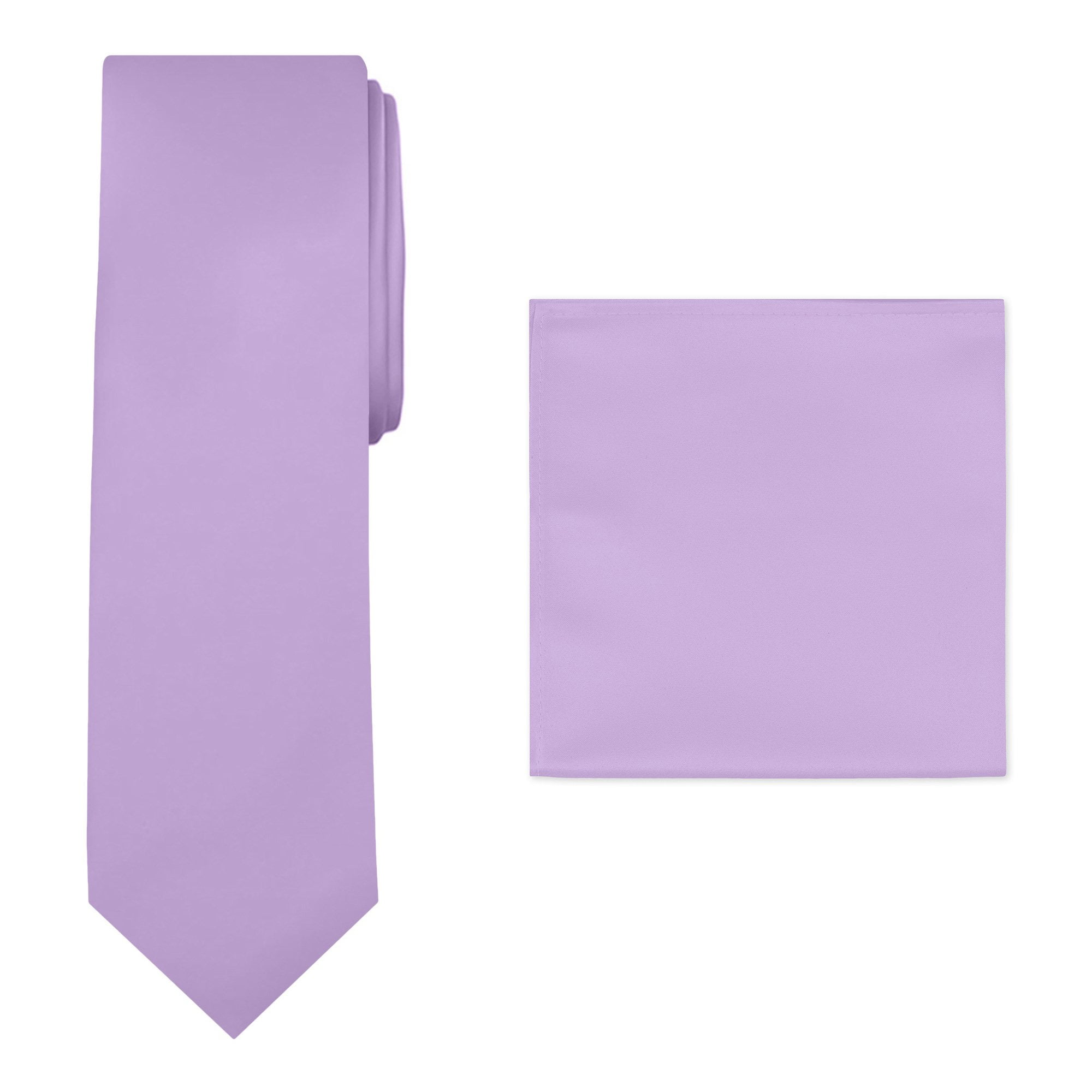 Jacob Alexander Solid Color Mens Skinny Tie and Hanky Set 