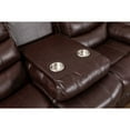 thumbnail image 5 of Donivi LED Faux Leather Reclining Sectional in Brown, 5 of 6