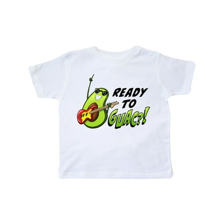 

Inktastic Ready to Guac! with Avocado Playing Guitar Gift Toddler Boy or Toddler Girl T-Shirt